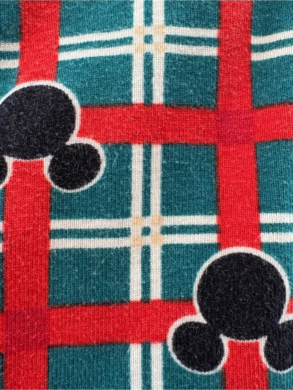 Hanna andersson disney mickey holiday christmas plaid baby sleeper 75 cm 12-18